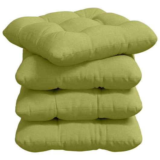 Cuscini per Seduta 4 pcs Verde chiaro 45 x 45 x 12 cm Tessuto 42015113