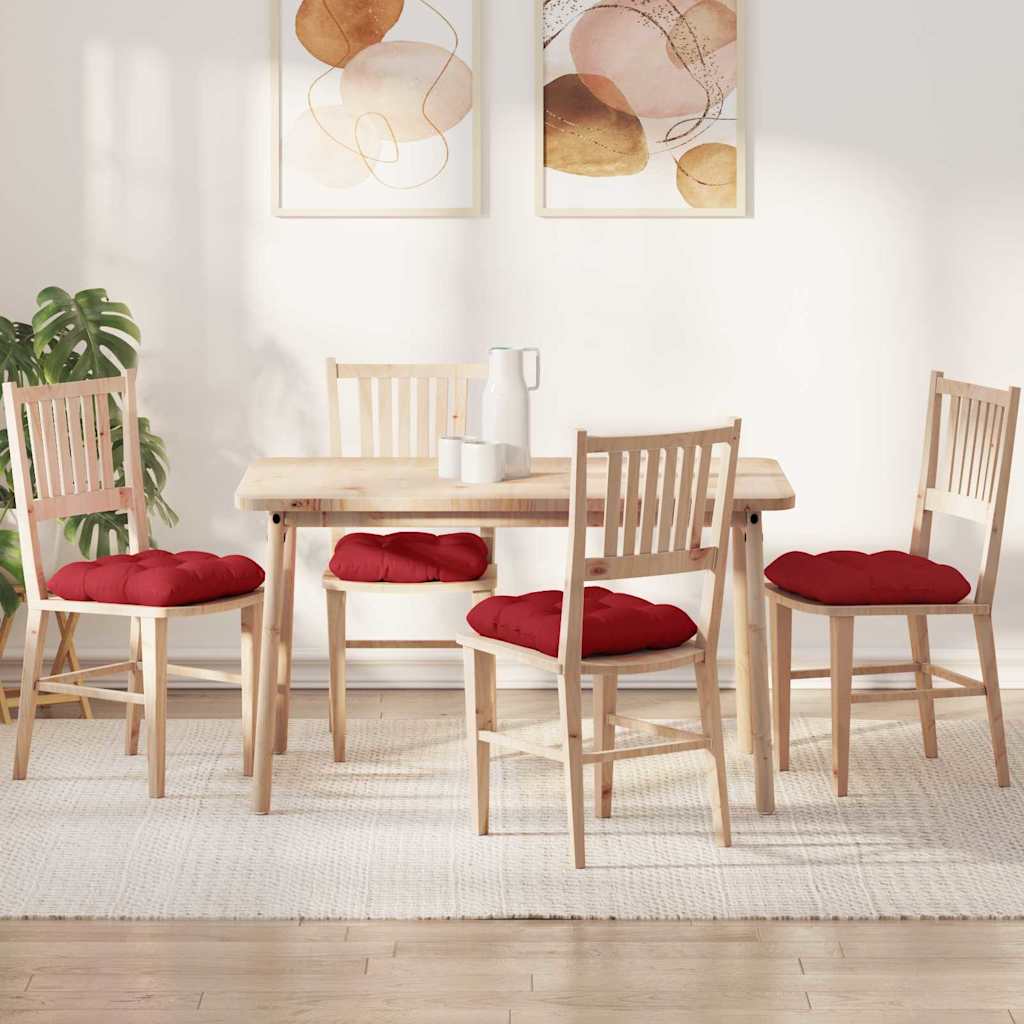 Cuscini per Seduta 4 pcs Rosso 45 x 45 x 12 cm Tessuto 42015115