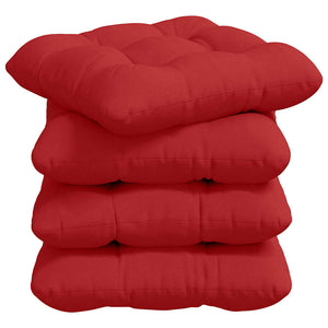 Cuscini per Seduta 4 pcs Rosso 45 x 45 x 12 cm Tessuto 42015115