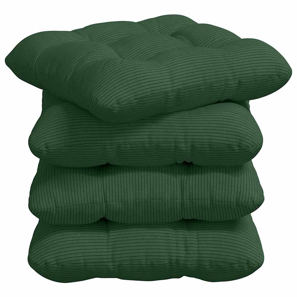 Cuscini per Seduta 4 pcs Verde Scuro 45 x 45 cm 42015143