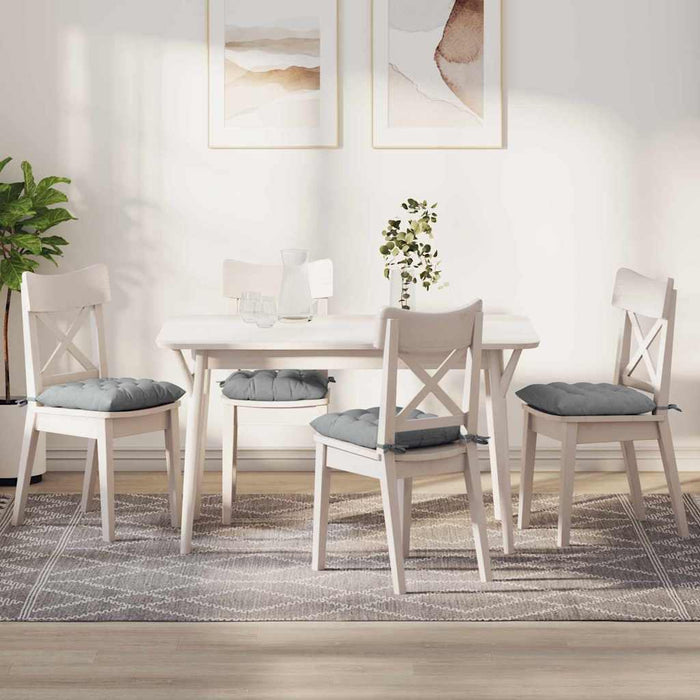 Cuscini per Seduta 2 pcs Grigio chiaro 40 x 40 x 6 cm Tessuto 42015146