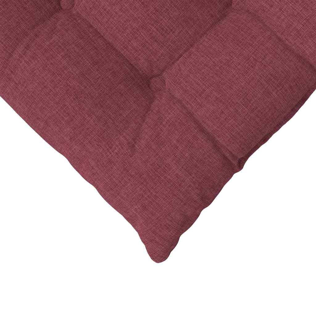 Cuscini per Seduta 2 pcs Rosso Vino 40 x 40 x 6 cm Tessuto 42015149