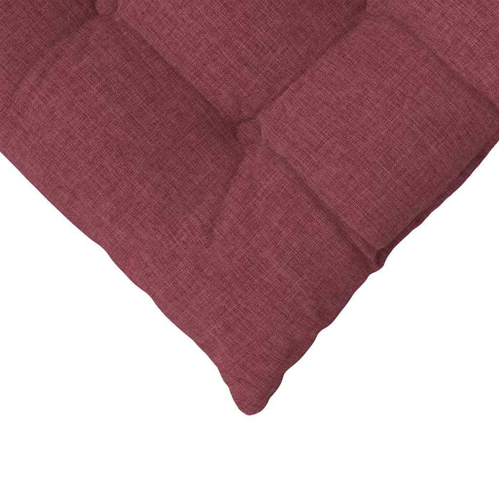 Cuscini per Seduta 2 pcs Rosso Vino 40 x 40 x 6 cm Tessuto 42015149