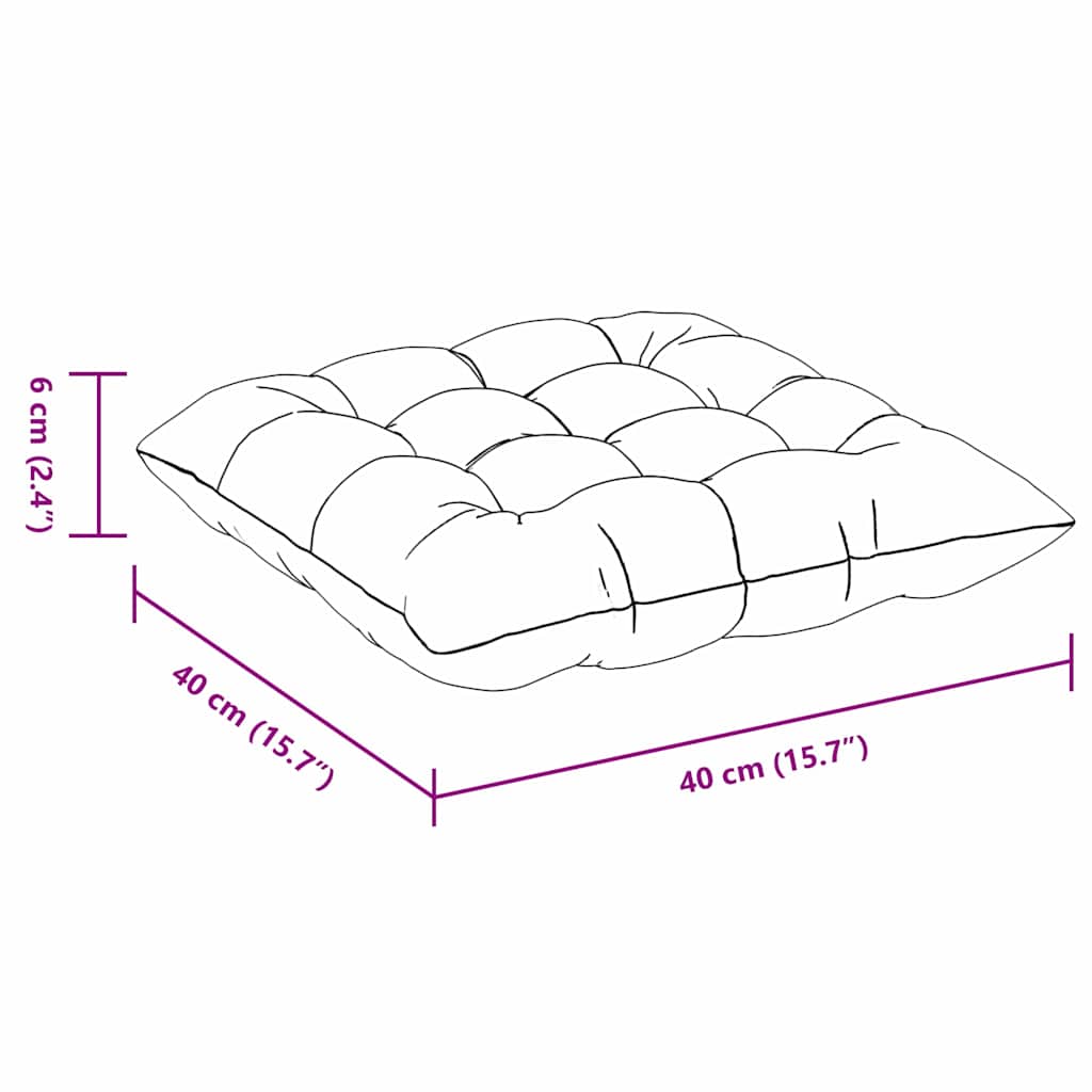 Cuscini per Seduta 2 pcs Talpa 40 x 40 x 6 cm Tessuto 42015152