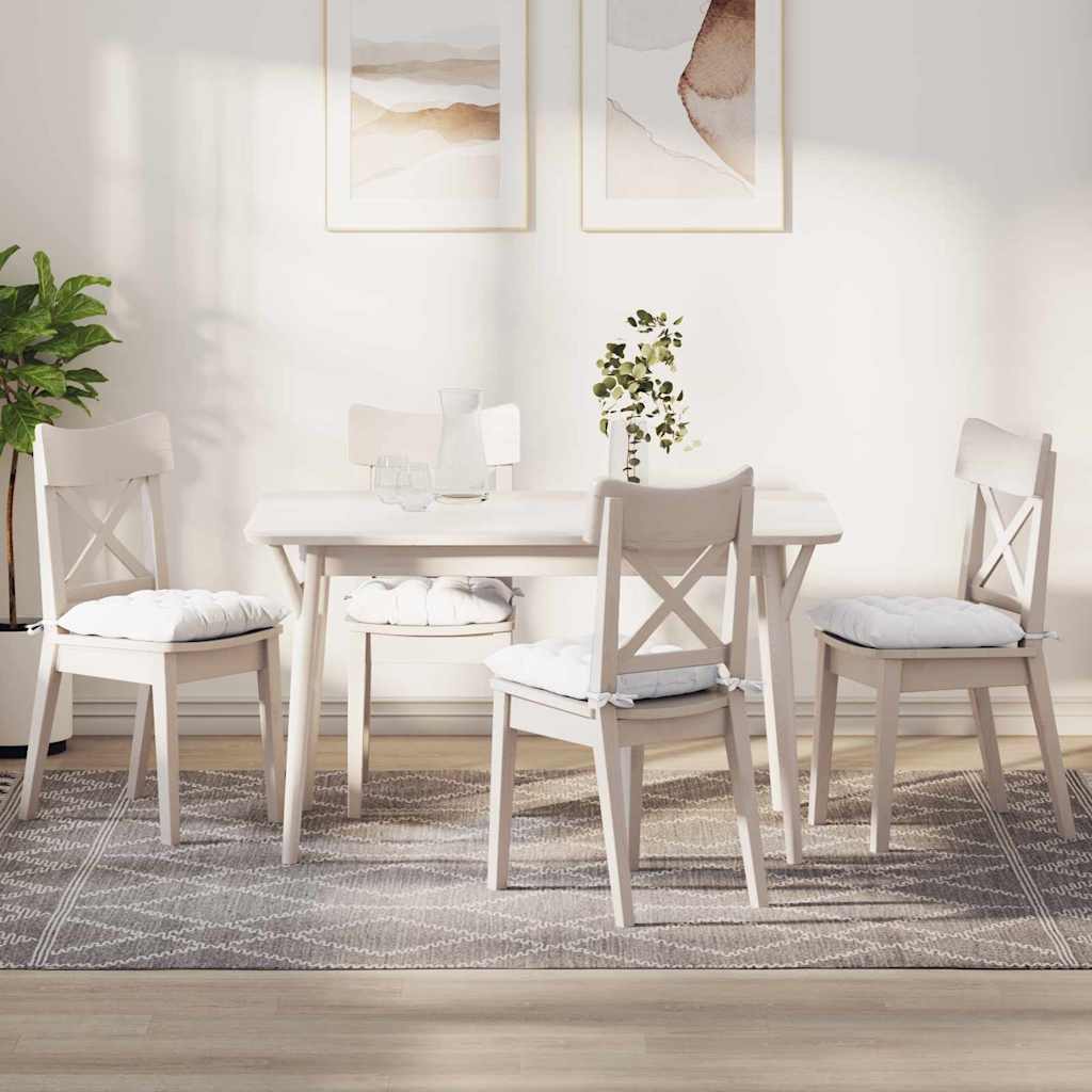 Cuscini per Seduta 2 pcs Bianco 40 x 40 x 6 cm Tessuto 42015157