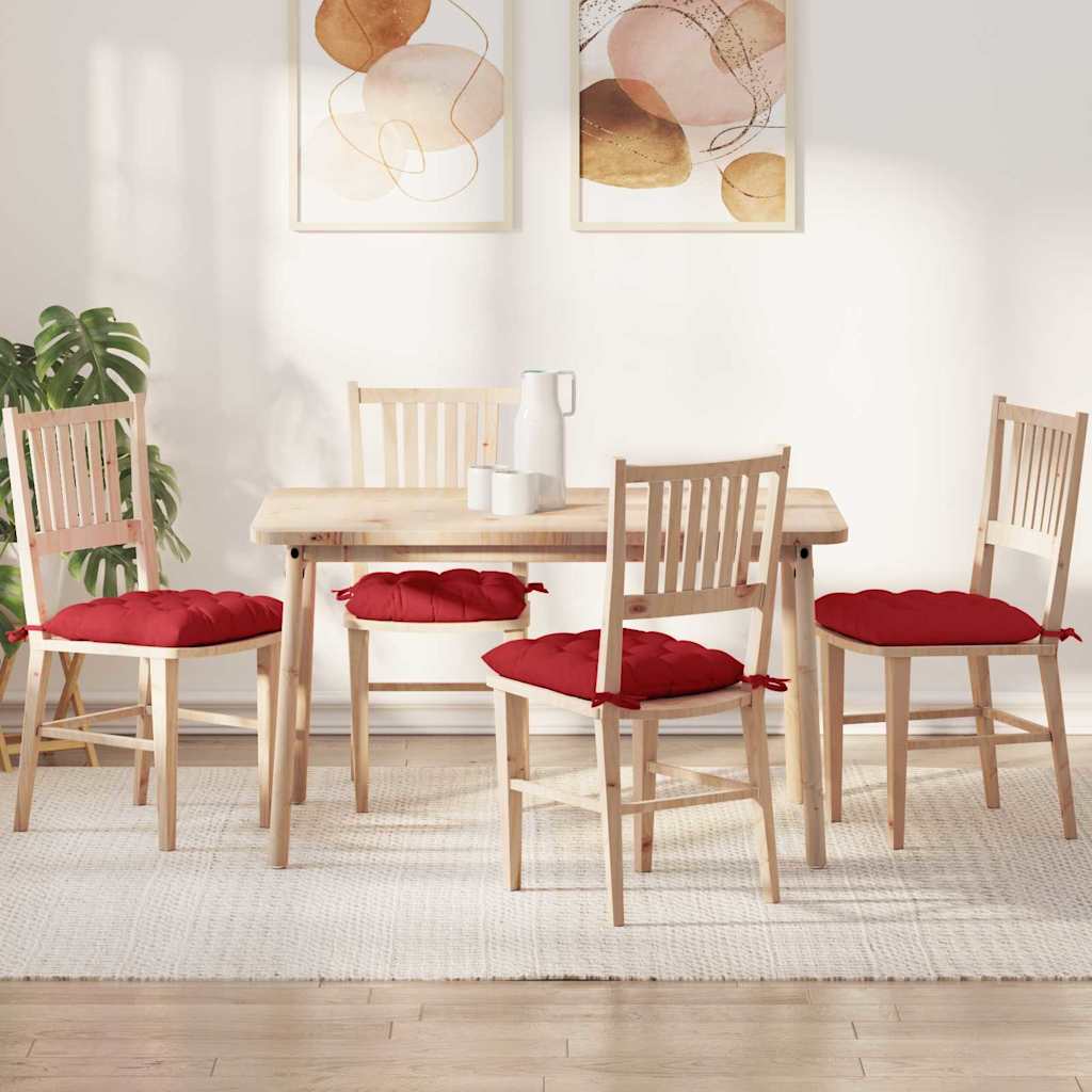 Cuscini per Seduta 2 pcs Rosso 40 x 40 x 6 cm Tessuto 42015158