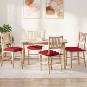 Cuscini per Seduta 2 pcs Rosso 40 x 40 x 6 cm Tessuto 42015158