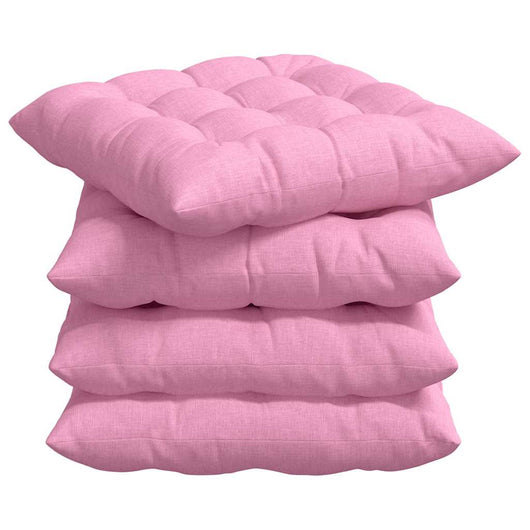Cuscini per Seduta 2 pcs Rosa 40 x 40 x 6 cm Tessuto 42015161