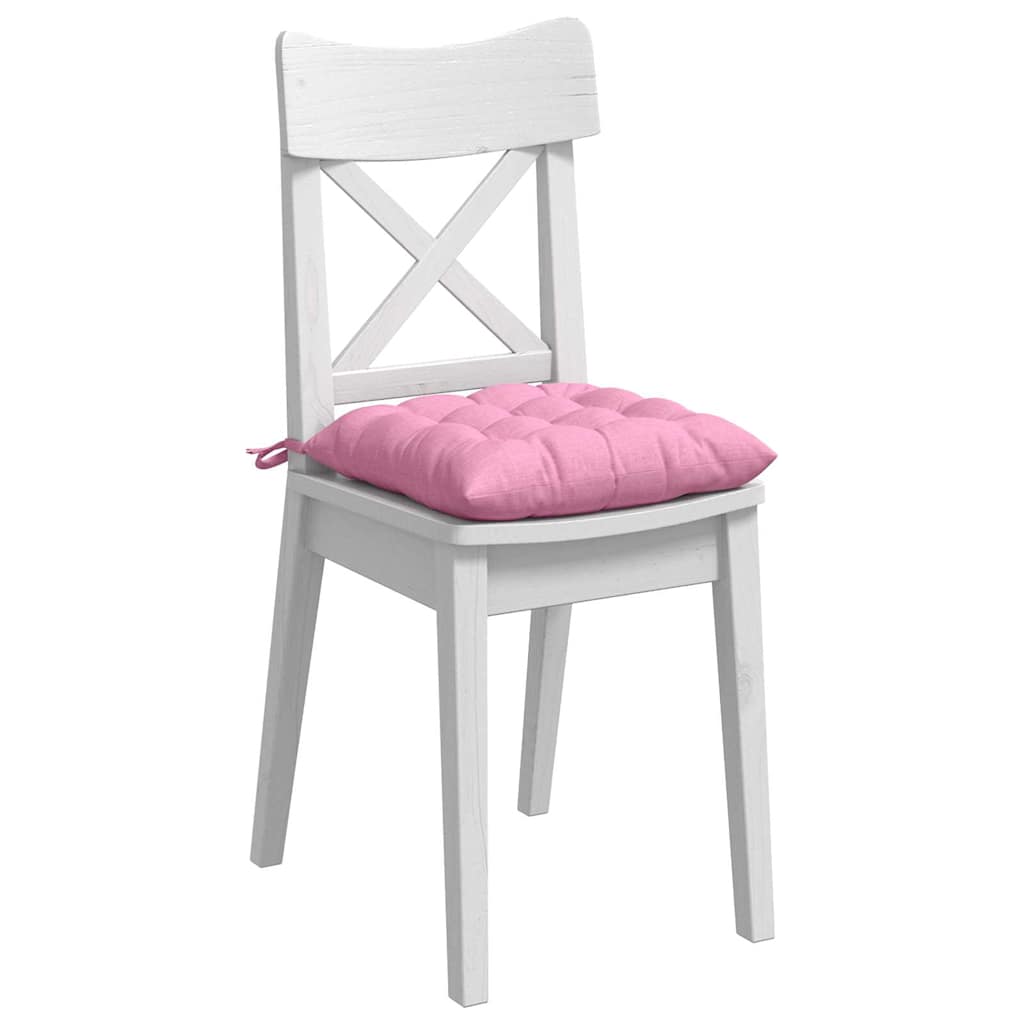Cuscini per Seduta 2 pcs Rosa 40 x 40 x 6 cm Tessuto 42015161