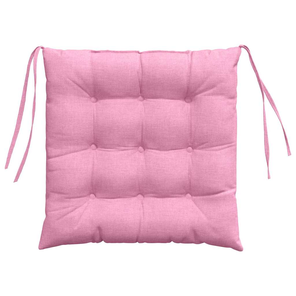 Cuscini per Seduta 2 pcs Rosa 40 x 40 x 6 cm Tessuto 42015161