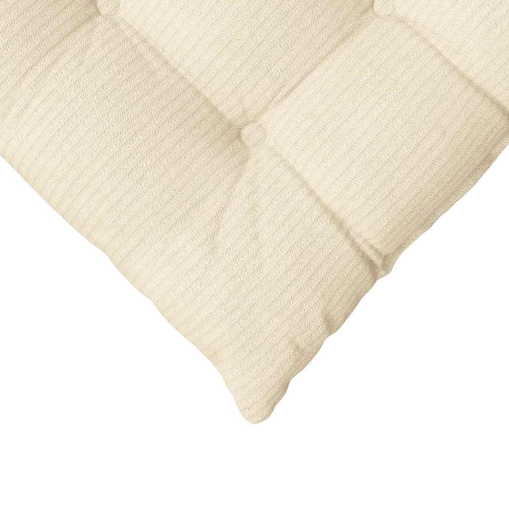 Cuscini per Seduta 4 pcs Crema 40 x 40 x 6 cm Tessuto in Cords 42015183
