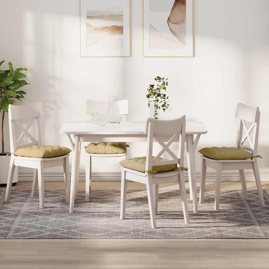 Cuscini per Seduta 4 pcs Grigio Verde 40 x 40 x 6 cm 42015185