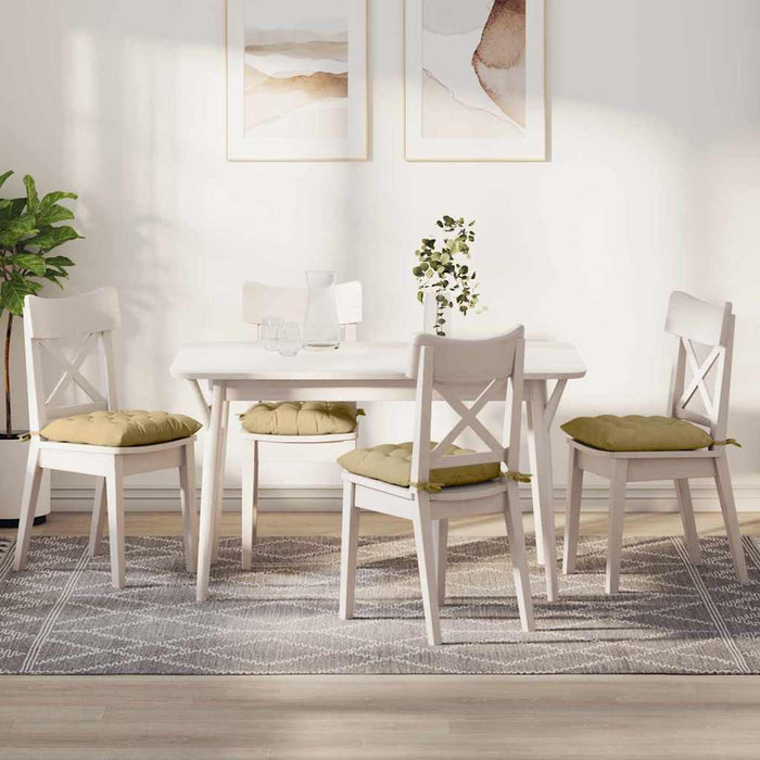 Cuscini per Seduta 4 pcs Grigio Verde 40 x 40 x 6 cm 42015185