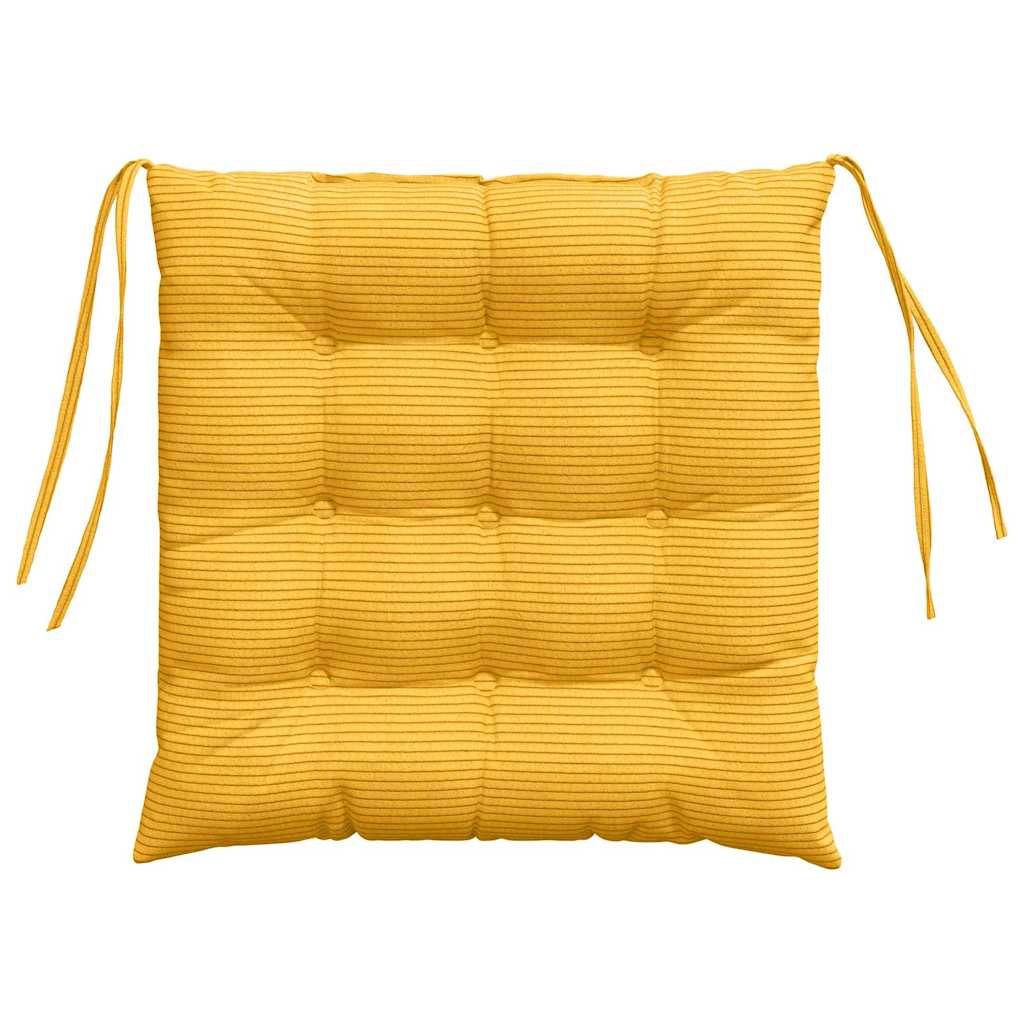 Cuscini per Seduta 4 pcs Giallo Chiaro 40 x 40 x 6 cm 42015187