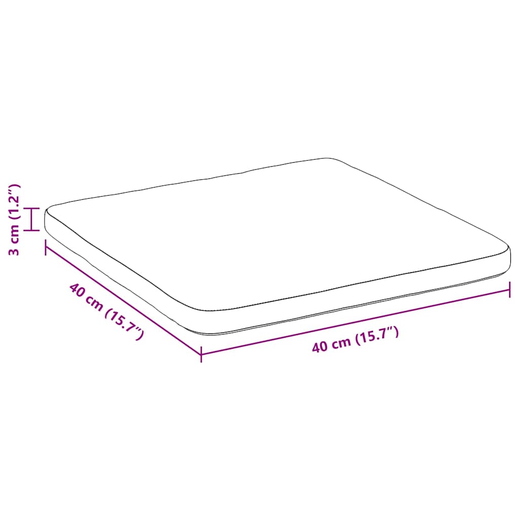 Cuscini per Seduta 4 pcs Grigio chiaro 40 x 40 x 3 cm Tessuto 42015189