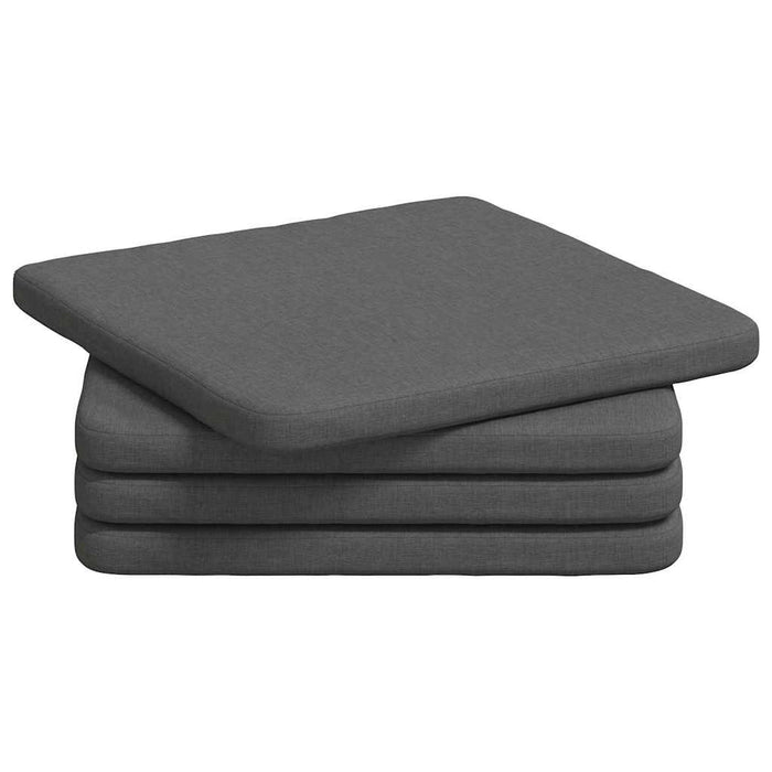 Cuscini per Seduta 4 pcs Grigio scuro 40 x 40 x 3 cm Tessuto 42015190