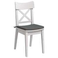 Cuscini per Seduta 4 pcs Grigio scuro 40 x 40 x 3 cm Tessuto 42015190