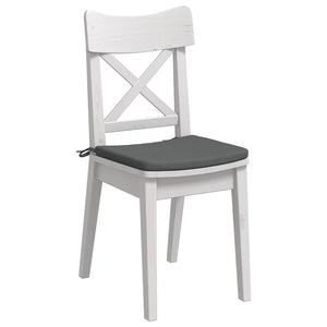 Cuscini per Seduta 4 pcs Grigio scuro 40 x 40 x 3 cm Tessuto 42015190