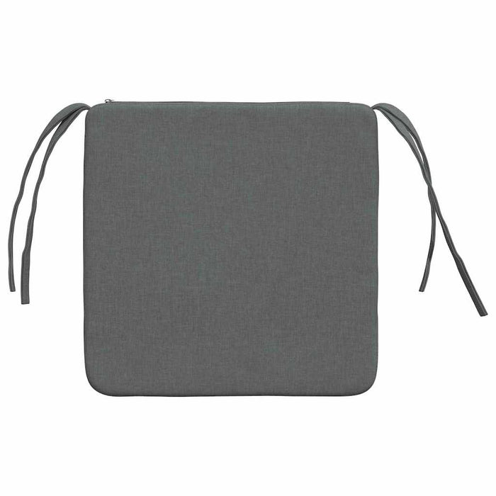 Cuscini per Seduta 4 pcs Grigio scuro 40 x 40 x 3 cm Tessuto 42015190