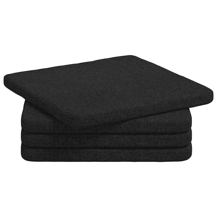 Cuscini per Seduta 4 pcs Nero 40 x 40 x 3 cm Tessuto 42015191