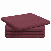 Cuscini per Seduta 4 pcs Rosso Vino 40 x 40 x 3 cm Tessuto 42015192