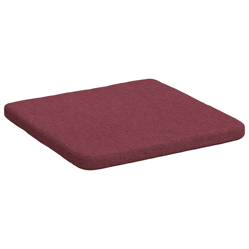 Cuscini per Seduta 4 pcs Rosso Vino 40 x 40 x 3 cm Tessuto 42015192