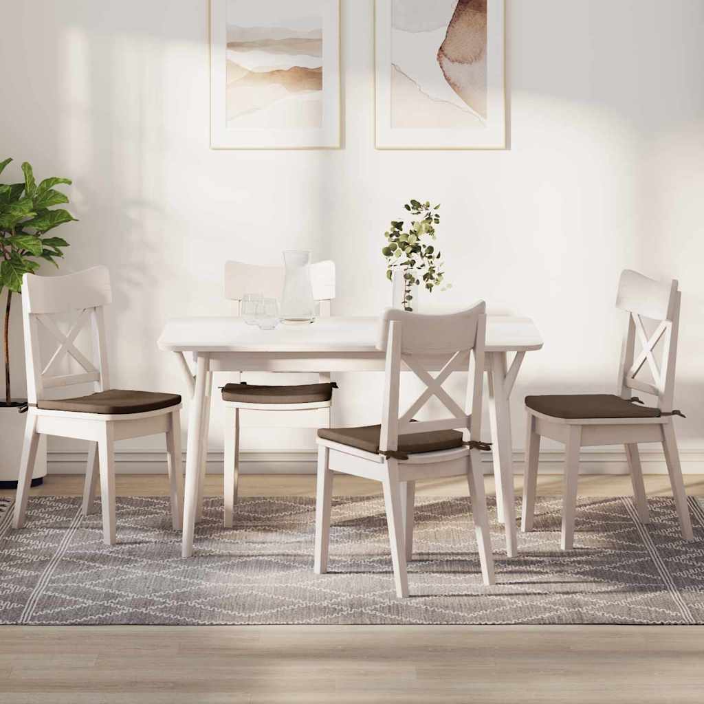 Cuscini per Seduta 4 pcs Marrone 40 x 40 x 3 cm Tessuto 42015193