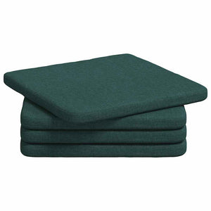 Cuscini per Seduta 4 pcs Verde Scuro 40 x 40 x 3 cm Tessuto 42015194