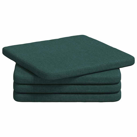 Cuscini per Seduta 4 pcs Verde Scuro 40 x 40 x 3 cm Tessuto 42015194