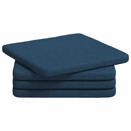 Cuscini per Seduta 4 pcs Blu 40 x 40 x 3 cm Tessuto 42015197