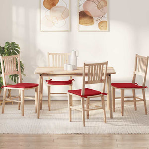 Cuscini per Seduta 4 pcs Rosso 40 x 40 x 3 cm Tessuto 42015201