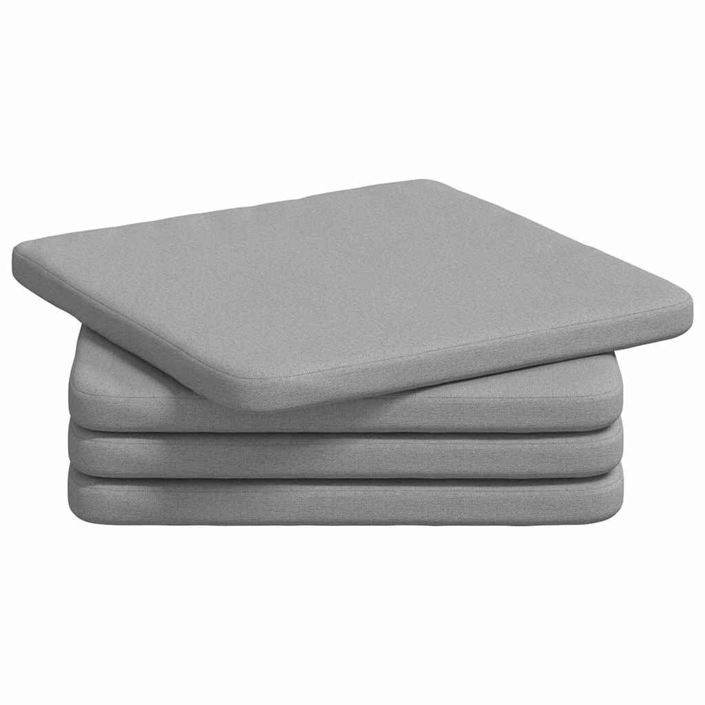 Cuscini per Seduta 4 pcs Grigio Nuvola 40 x 40 x 3 cm Tessuto 42015202