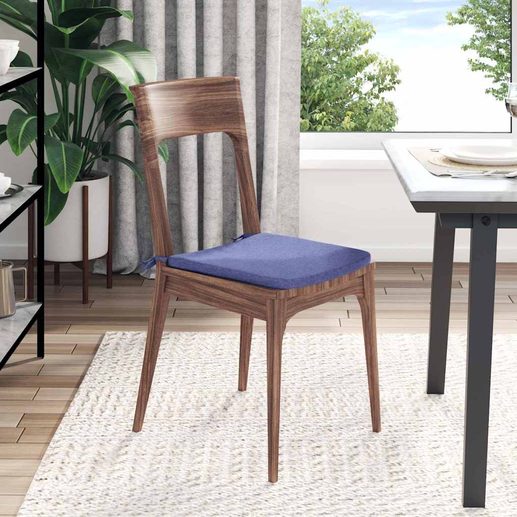 Cuscini per Seduta 4 pcs Blu jeans 40 x 40 x 3 cm Tessuto 42015203