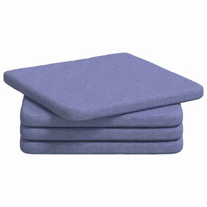 Cuscini per Seduta 4 pcs Blu jeans 40 x 40 x 3 cm Tessuto 42015203