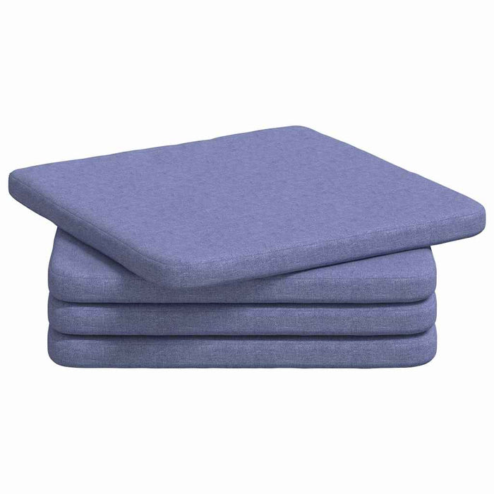 Cuscini per Seduta 4 pcs Blu jeans 40 x 40 x 3 cm Tessuto 42015203