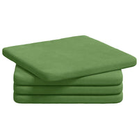 Cuscini per Seduta 4 pcs Verde chiaro 40 x 40 x 3 cm Velluto 42015209