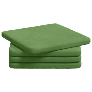 Cuscini per Seduta 4 pcs Verde chiaro 40 x 40 x 3 cm Velluto 42015209