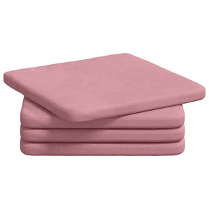 Cuscini per Seduta 4 pcs Rosa 40 x 40 x 3 cm Velluto 42015210