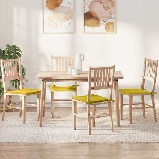 Cuscini per Seduta 4 pcs Giallo 40 x 40 x 3 cm Velluto 42015213