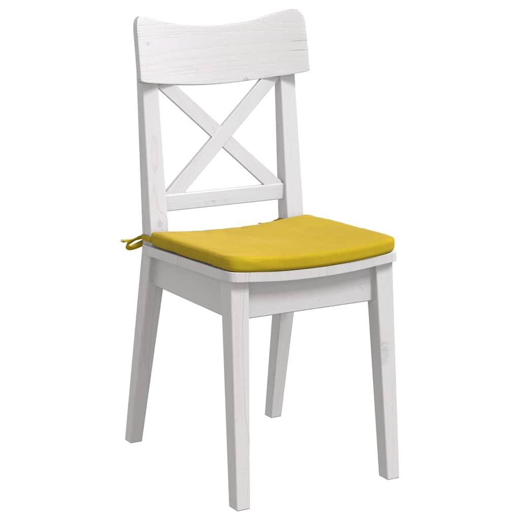 Cuscini per Seduta 4 pcs Giallo 40 x 40 x 3 cm Velluto 42015213