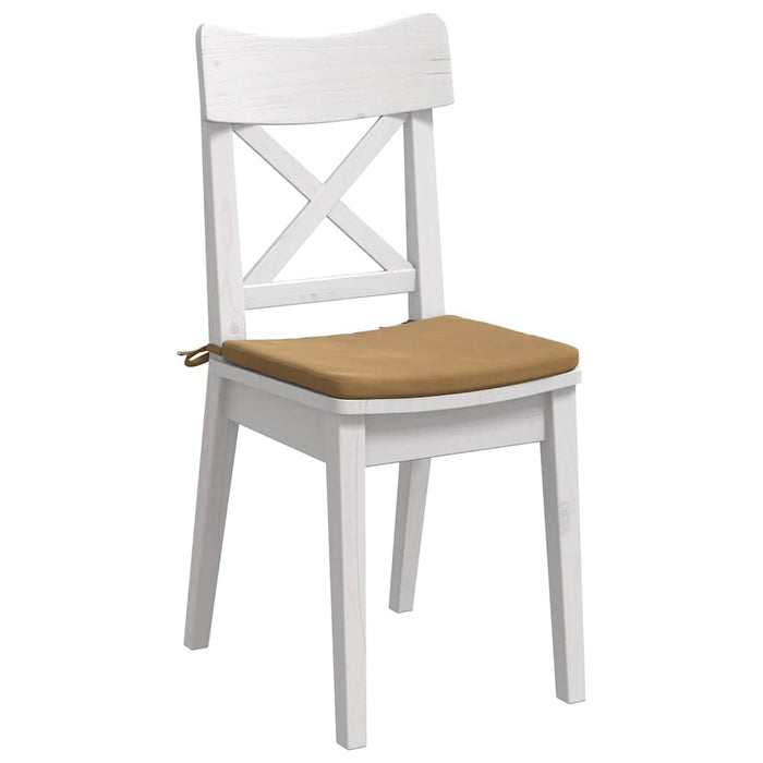 Cuscini per Seduta 4 pcs Marrone 40 x 40 x 3 cm Velluto 42015214