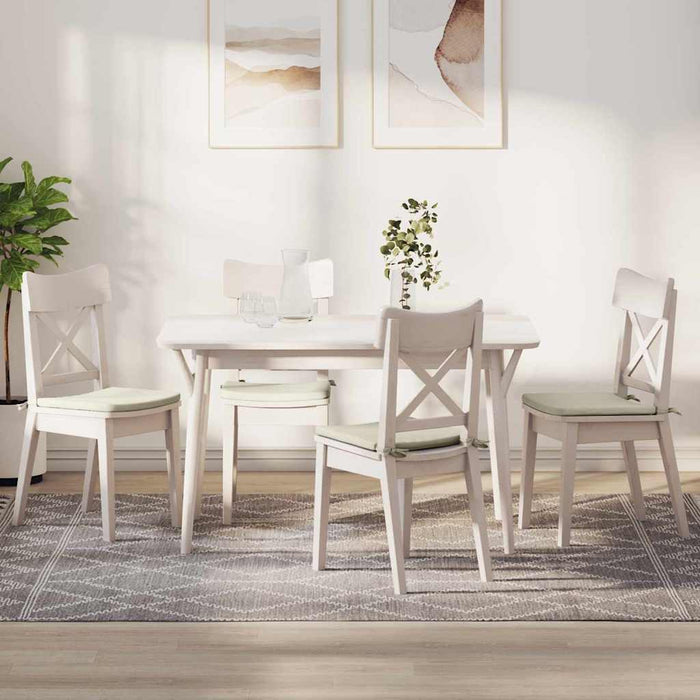 Cuscini per Seduta 4 pcs Crema 40 x 40 x 3 cm Velluto 42015215