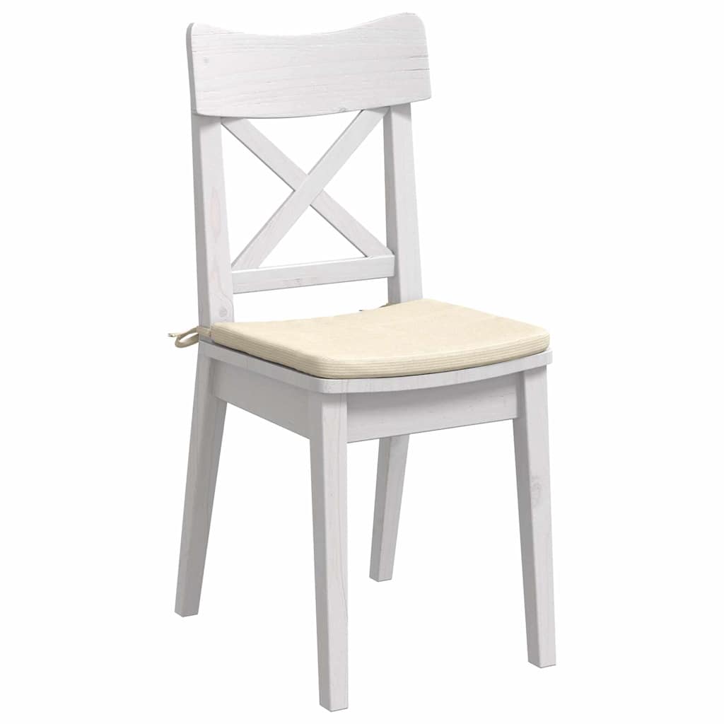 Cuscini per Seduta 4 pcs Crema 40 x 40 x 3 cm Tessuto in Cords 42015226