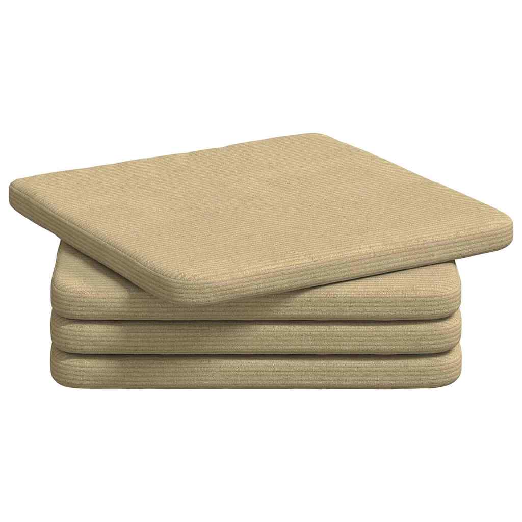 Cuscini per Seduta 4 pcs Grigio Verde 40 x 40 x 3 cm 42015228