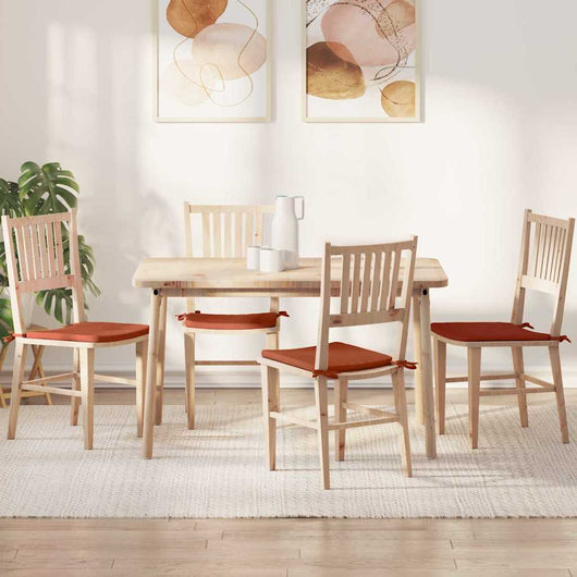 Cuscini per Seduta 4 pcs Rosso Arancio 40 x 40 x 3 cm 42015231