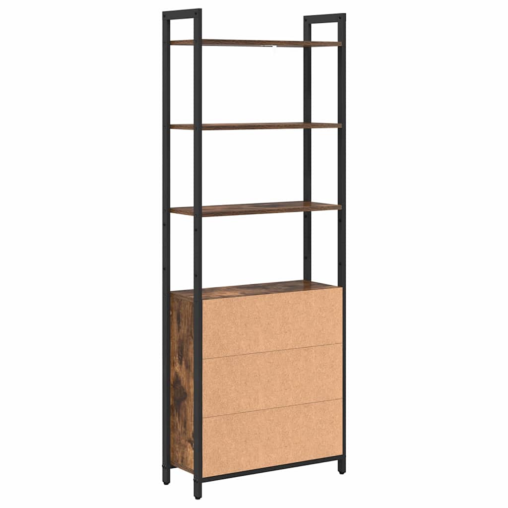 Armadio per Libri Rovere fumé 60 x 24 x 161 cm 883858