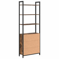 Armadio per Libri Rovere fumé 60 x 24 x 161 cm 883858