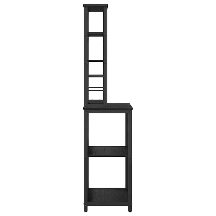 Mensola da cucina-Scaffale per Cucina Rovere Nero 60 x 40 x 168 cm