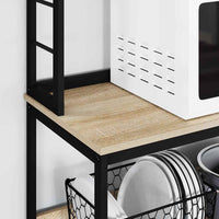 Mensola da cucina-Scaffale per Cucina Rovere Sonoma 60 x 40 x 168 cm