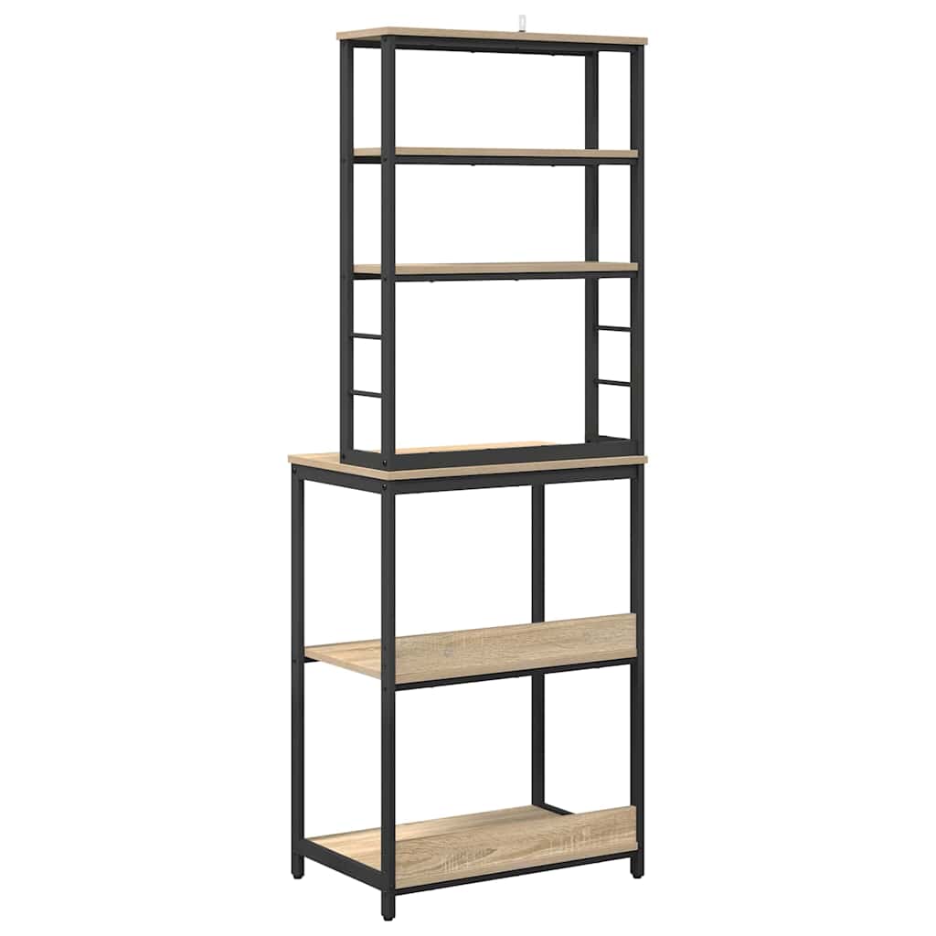 Mensola da cucina-Scaffale per Cucina Rovere Sonoma 60 x 40 x 168 cm